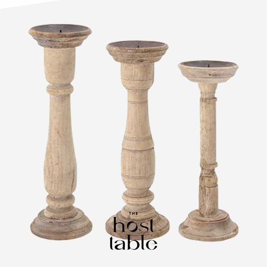 Umataruh Wood Candlestick Holders