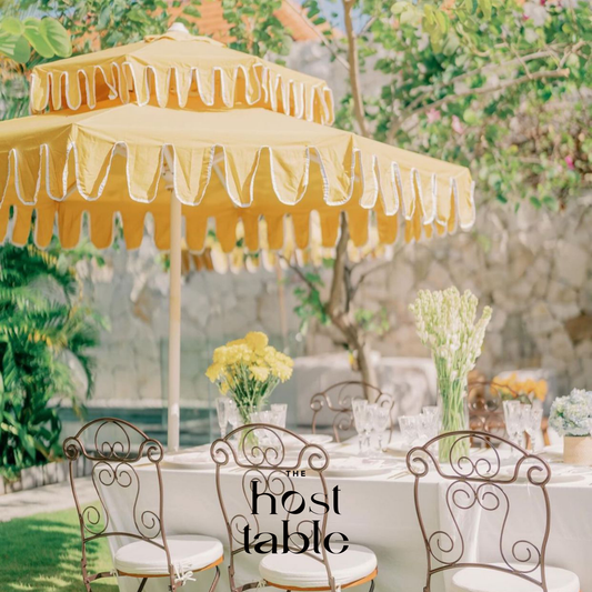 Palm Springs Canary With White Trim Umbrella