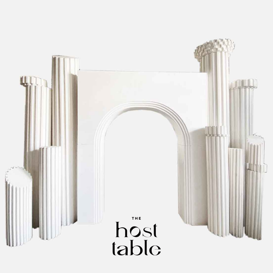 Alexis White Pillar & Arch Set