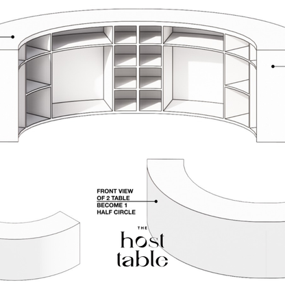 Luca White Curved Bar