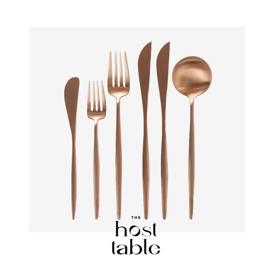 Kupka Matte Rose Gold 5 Piece Cutlery Set
