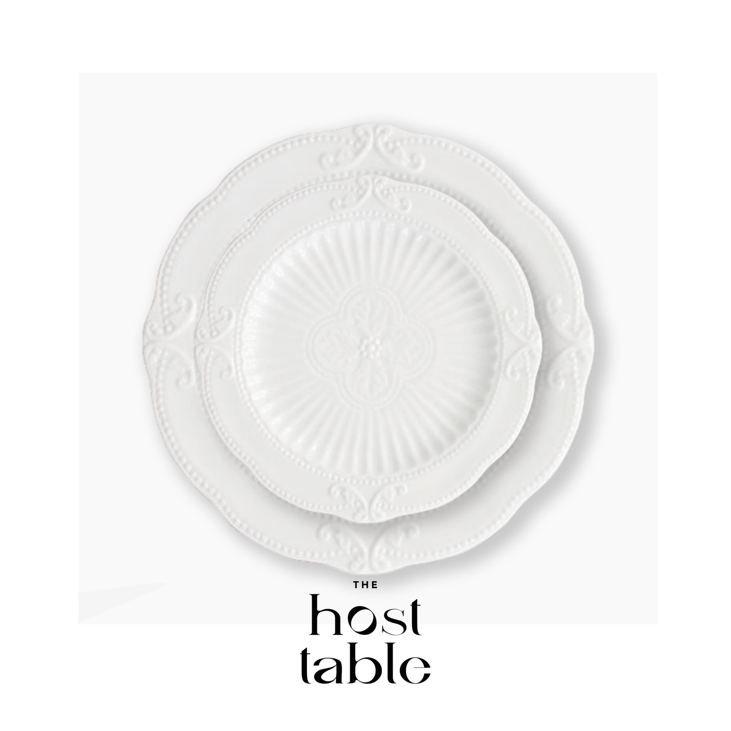 Norman White Plate Set