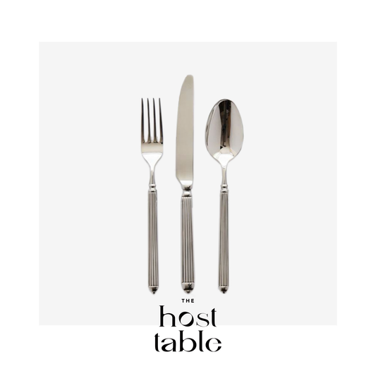 Amelie Polished Silver 3 Piece Cutlery Set