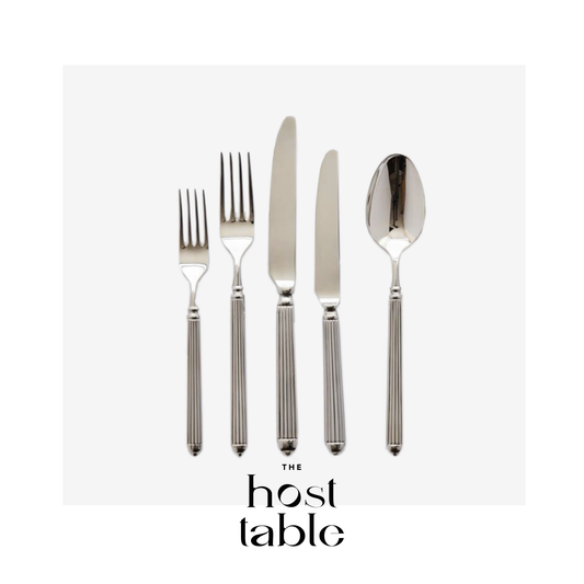 Amelie Polished Silver 5 Piece Cutlery Set