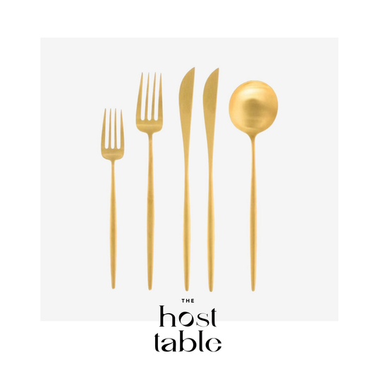 Simone Matte Gold 5 Piece Cutlery Set