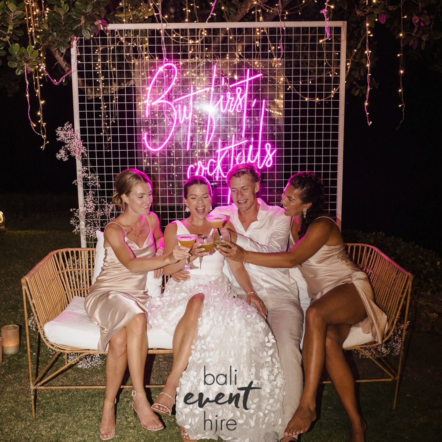 But First Cocktails Mesh Frame