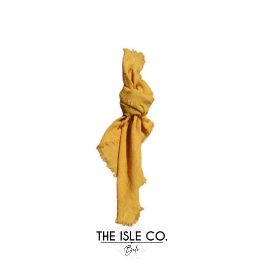 Mustard Cotton Gauze Natural Edge Napkin