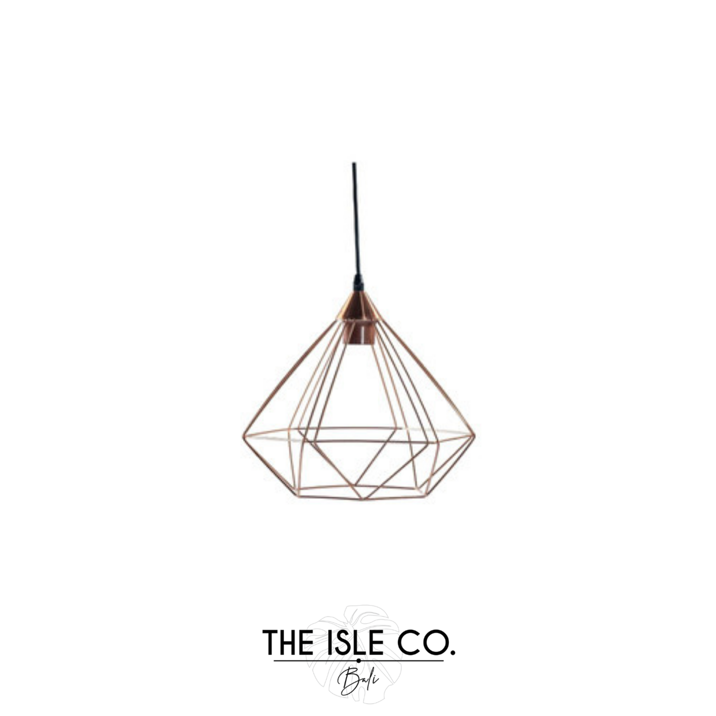 Copper Geo Diamond Pendant