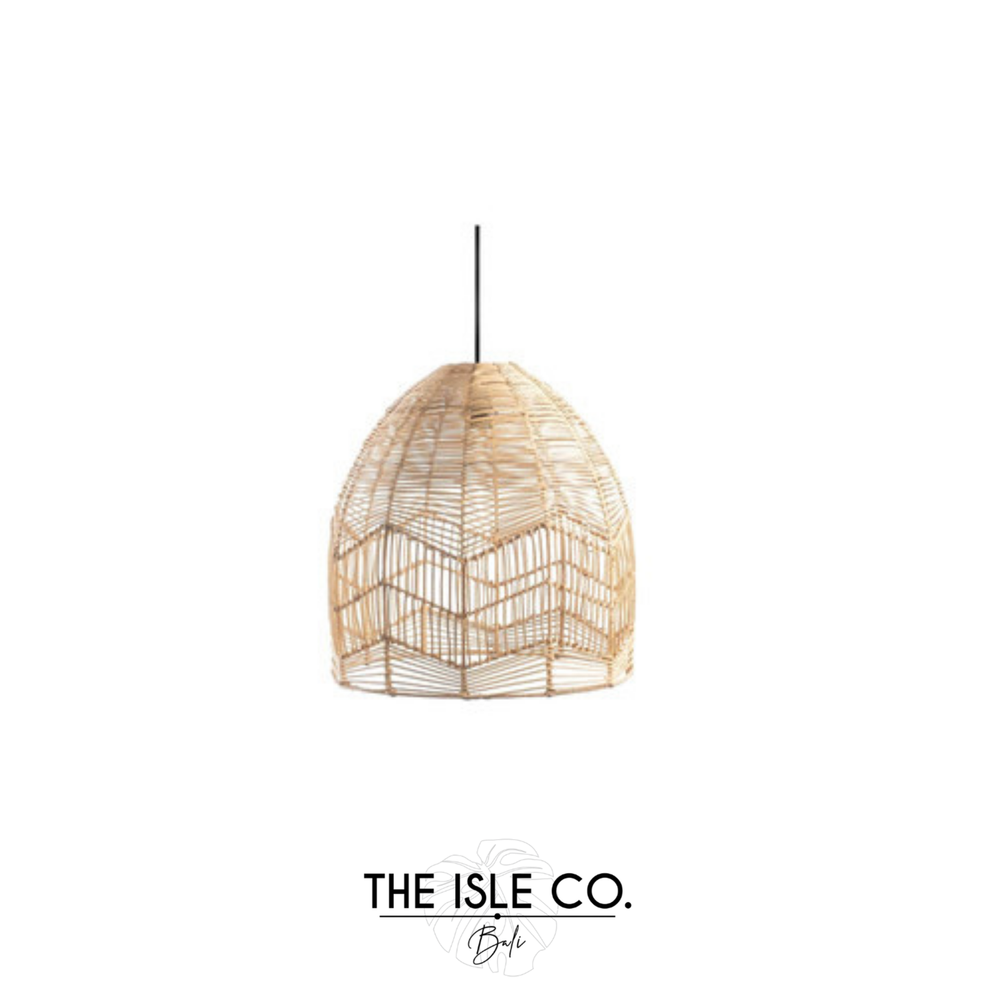 Rattan Natural Pendant Large