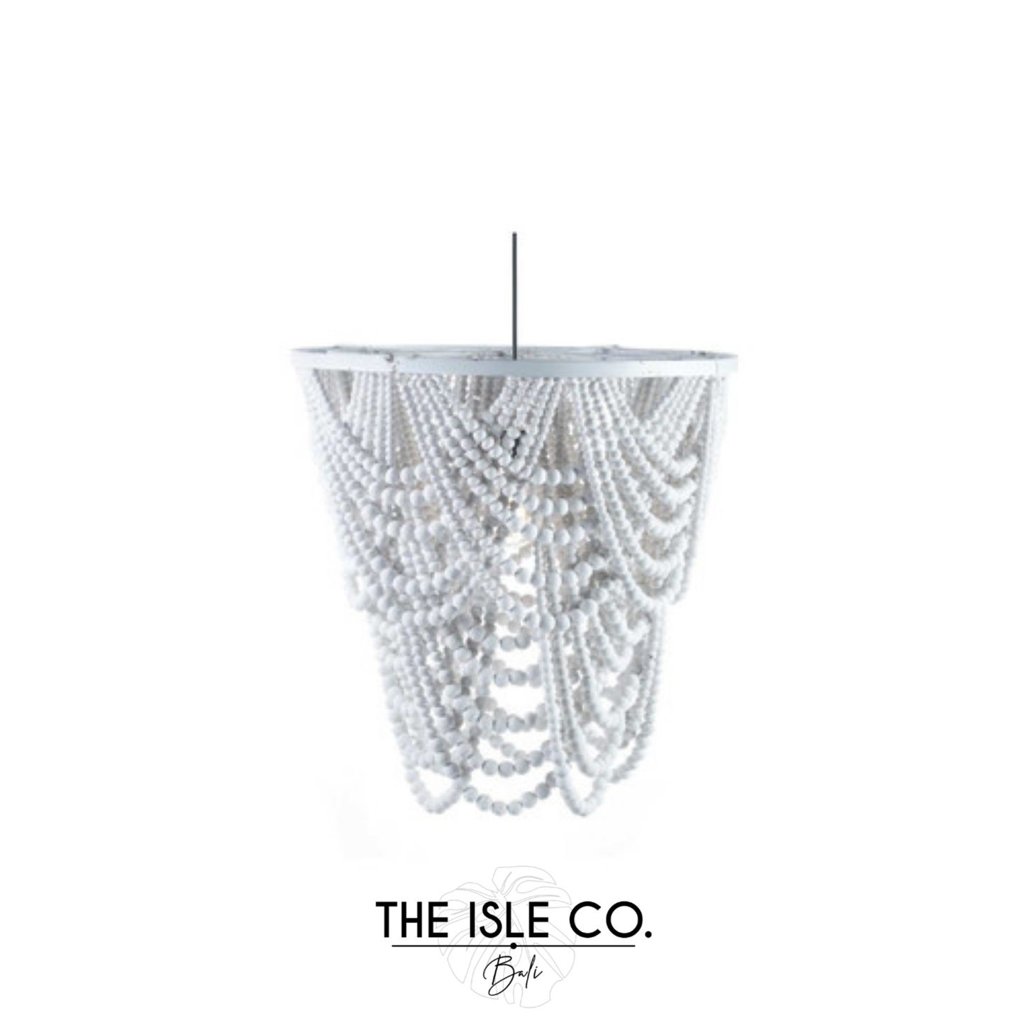 Draped Bead White Pendant