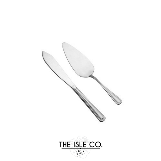 Cake Knife Set Silver