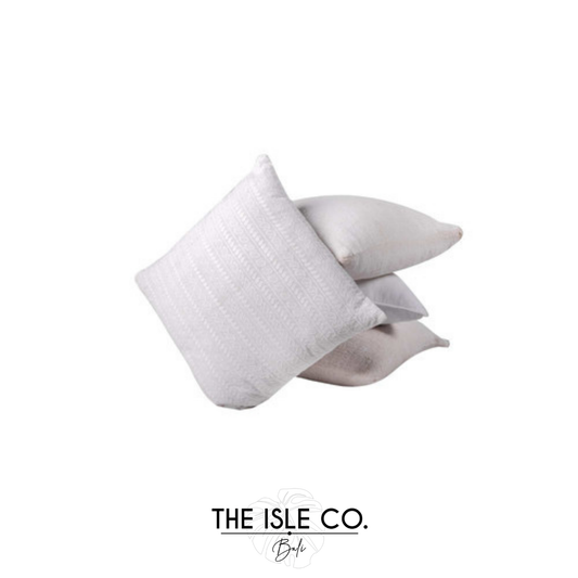 White Pattern Pillow Set