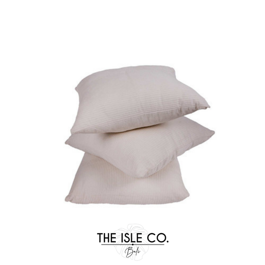 Creme Corduroy Pillow Set