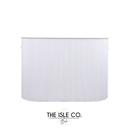 Fluted White DJ Booth