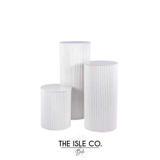 Fluted Plinths White