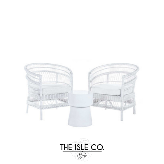 Anya Armchair White Set