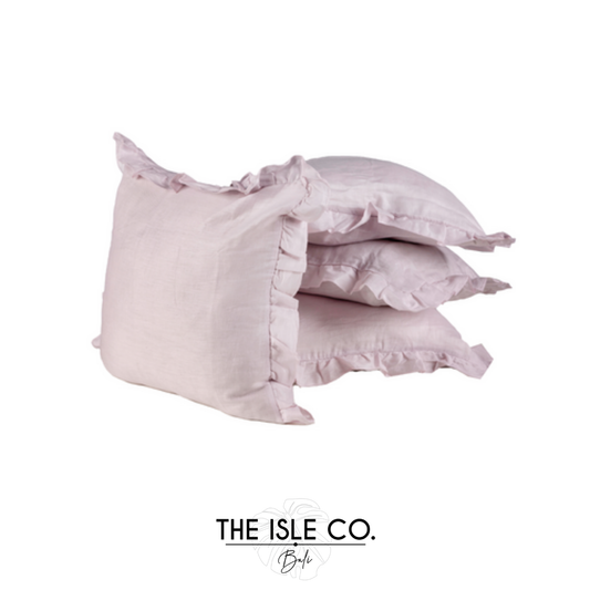 Blush Ruffle Pillow Set