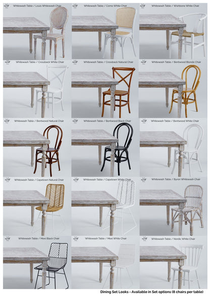 Dining Table Louis Whitewash